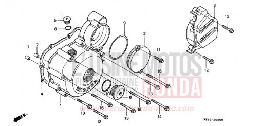 COPERCHIO CARTER MOTORE SINISTRO CLR125W di 1998